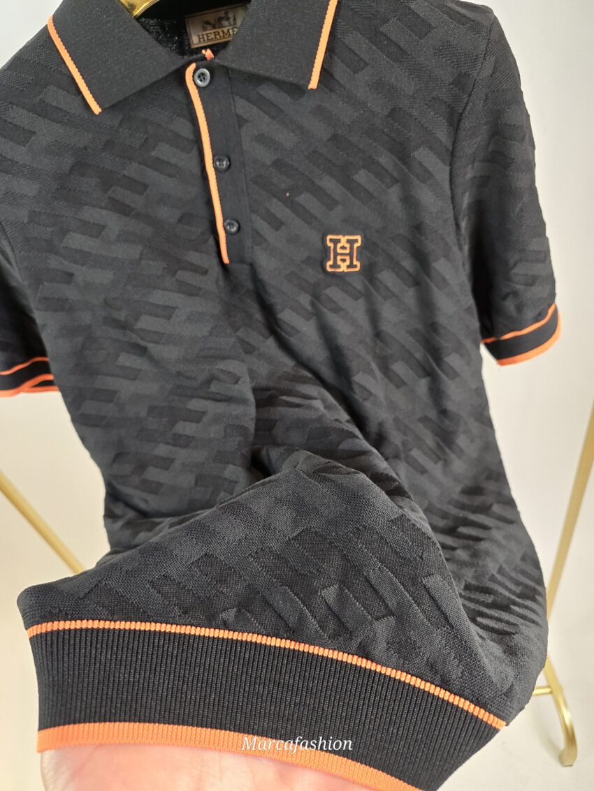 HERMES knitted POLO ZWART - Afbeelding 2