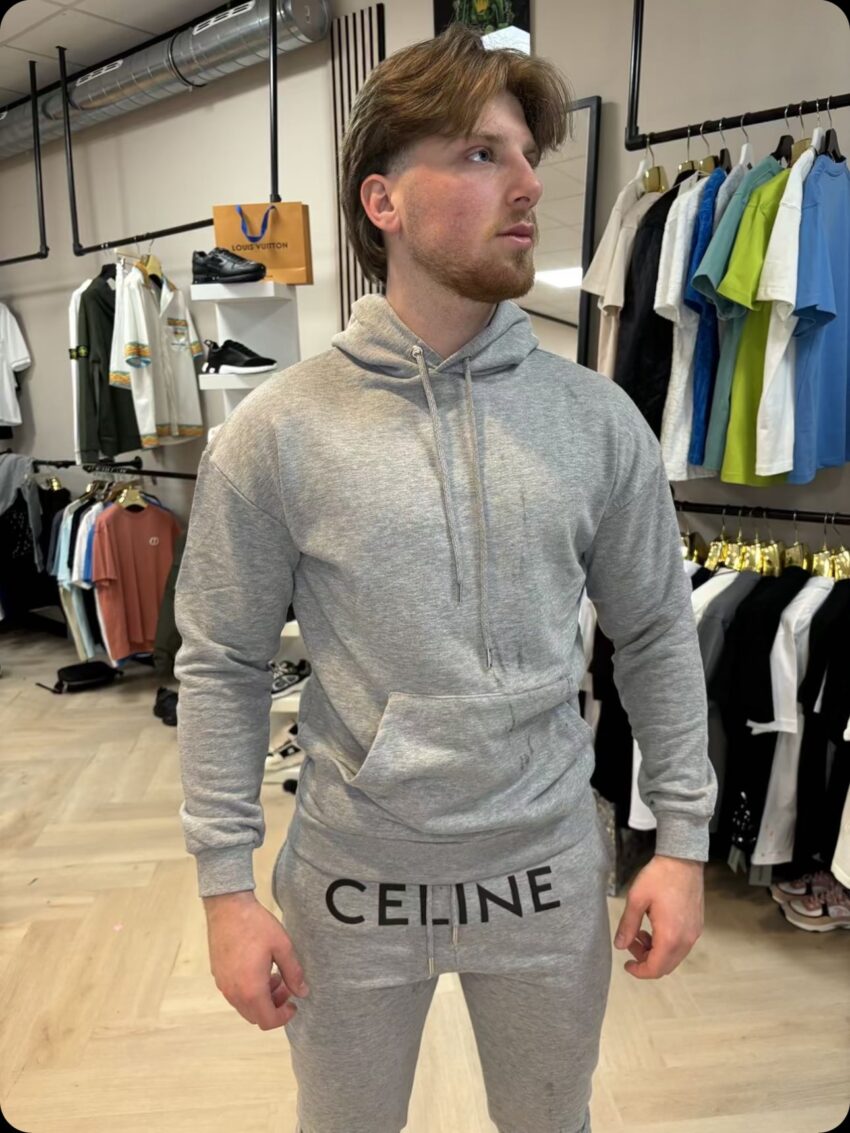 CELINE Traningspak zwart en grijs
