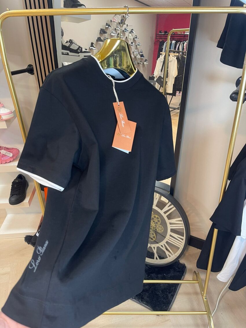 Loro Piana Tshirt Black and White - Afbeelding 3