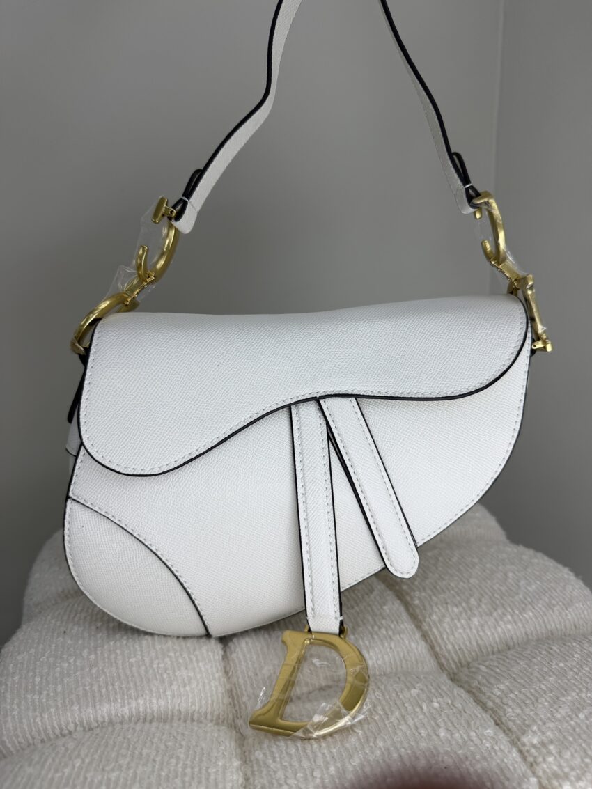 Dior saddle bag - white