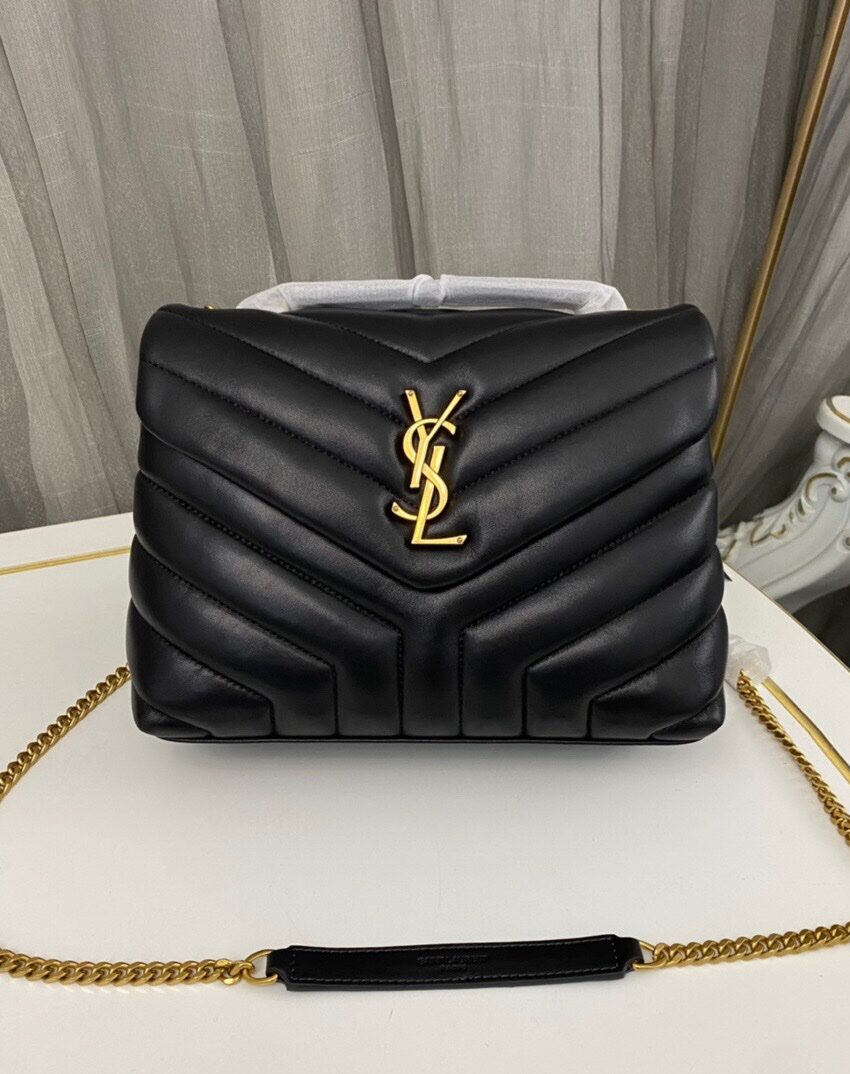 YSL BAG GOLD BLACK