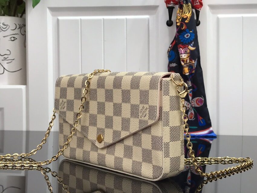 LV pochette white grid - Afbeelding 2