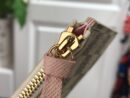 LV pochette white grid