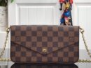 LV pochette brown grid