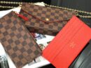 LV pochette brown grid