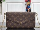 LV pochette brown flower