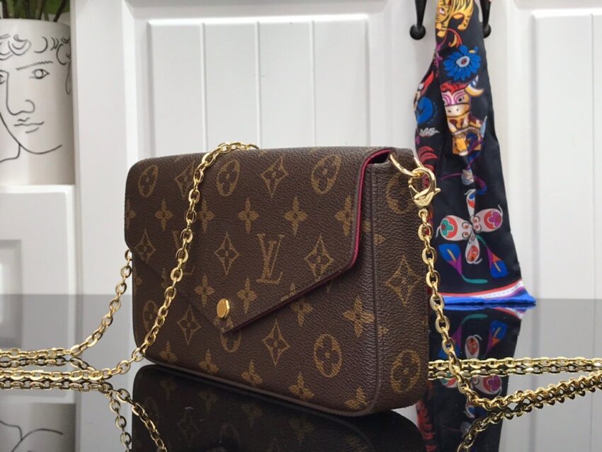LV pochette brown flower - Afbeelding 2