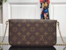 LV pochette brown flower