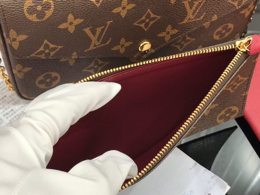 LV pochette brown flower - Afbeelding 4
