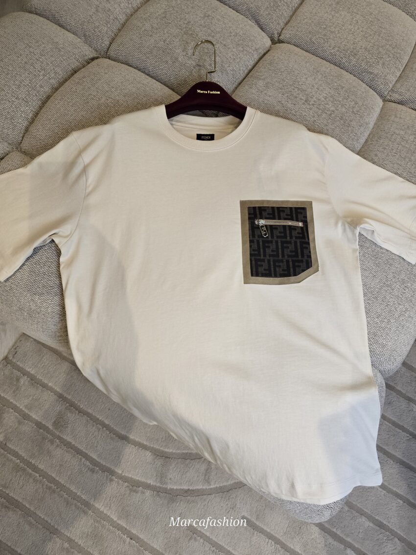 Fendi T-SHIRT CRÈME - Afbeelding 2