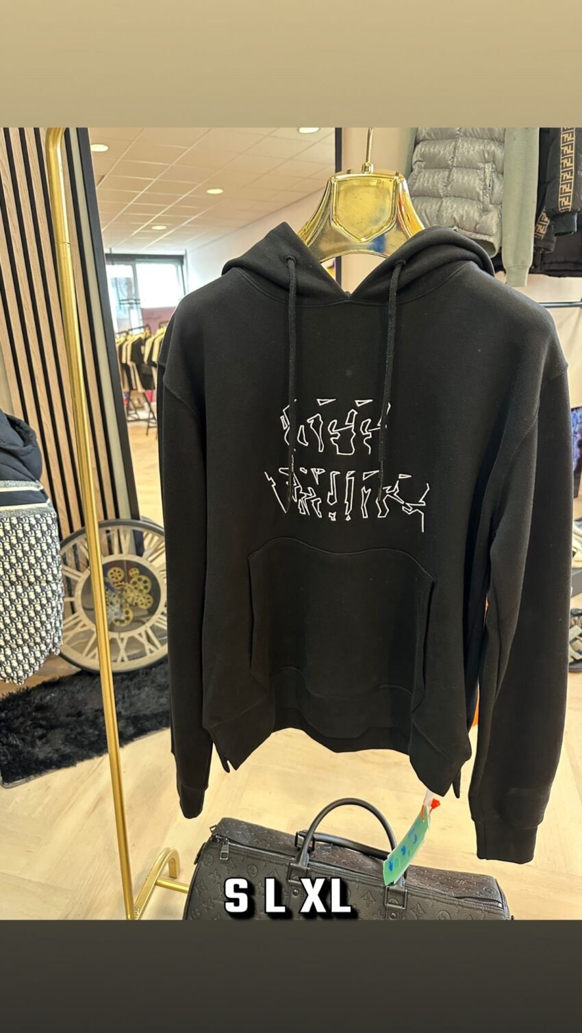 OFF-WHITE hoodie black and white - Afbeelding 2