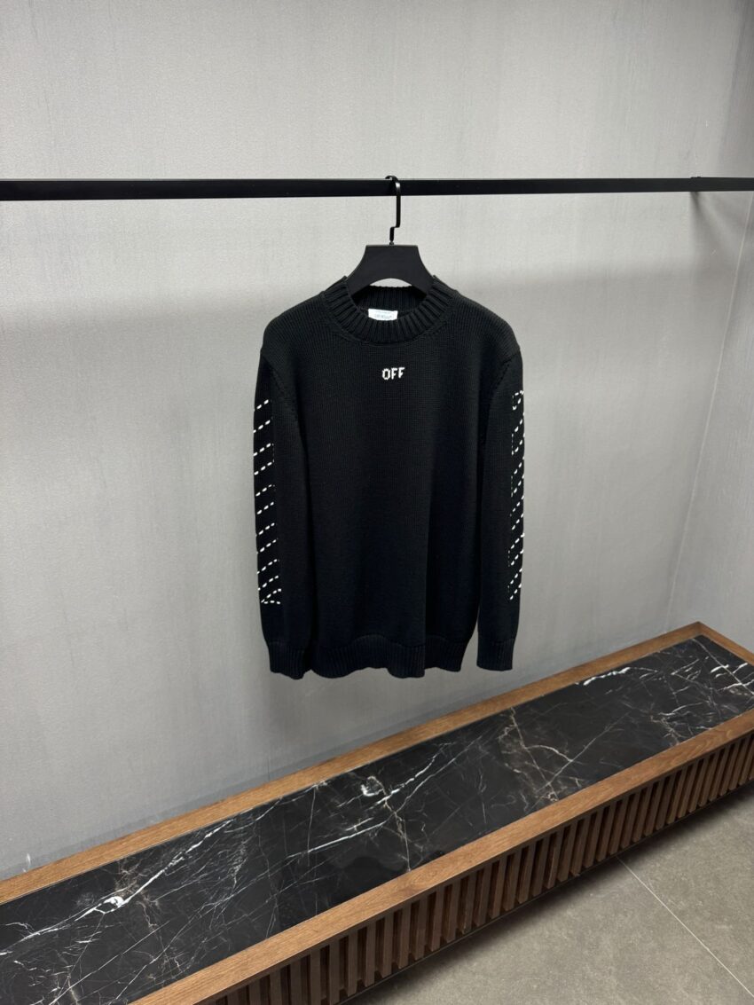 OFF-WHITE Sweater black and crème - Afbeelding 2