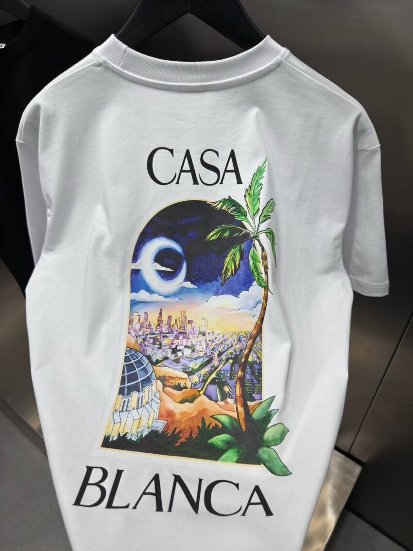 Casablanca T-shirt Bleu - Afbeelding 4