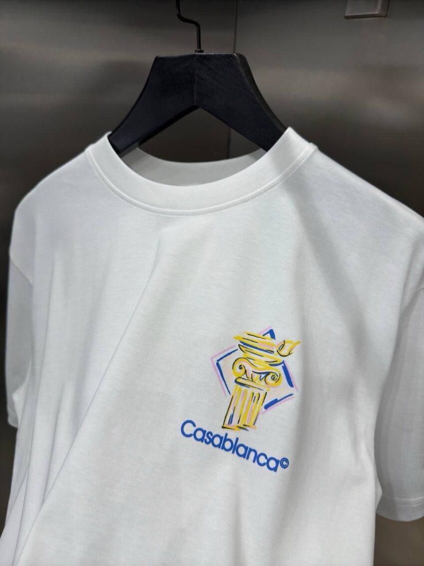 Casablanca T-shirt White and Black - Afbeelding 4