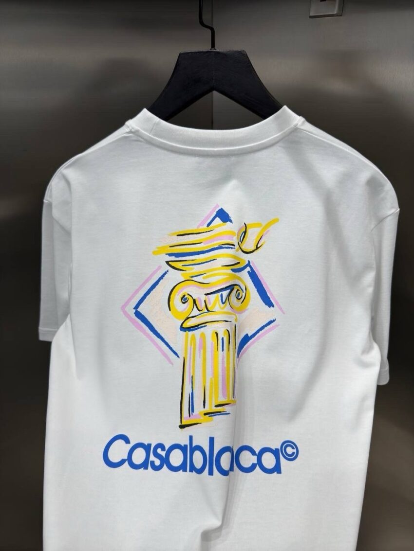 Casablanca T-shirt White and Black - Afbeelding 2