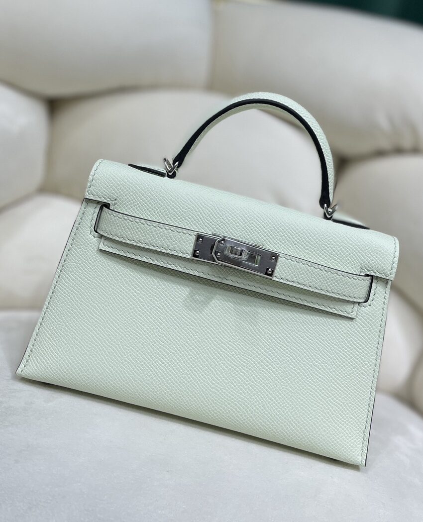 Hermès mini Kelly 20 Vert Fizz - Epsom - PHW