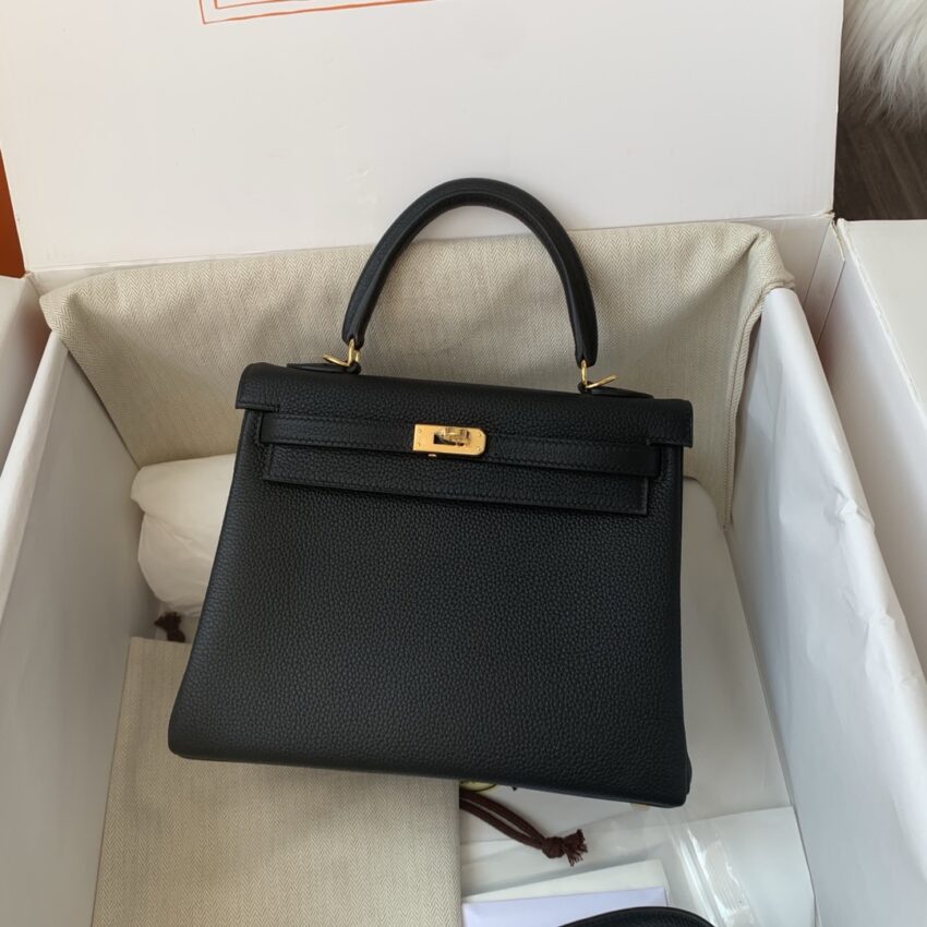 Hermès Kelly 28- Noir - GHW - Afbeelding 5