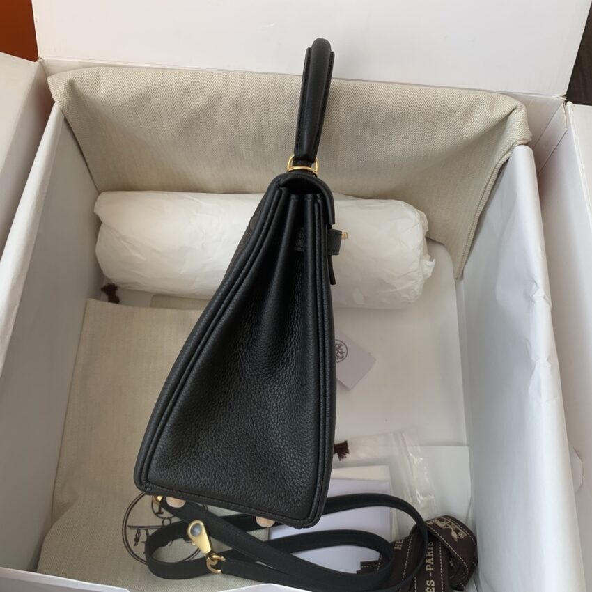 Hermès Kelly 28- Noir - GHW - Afbeelding 6