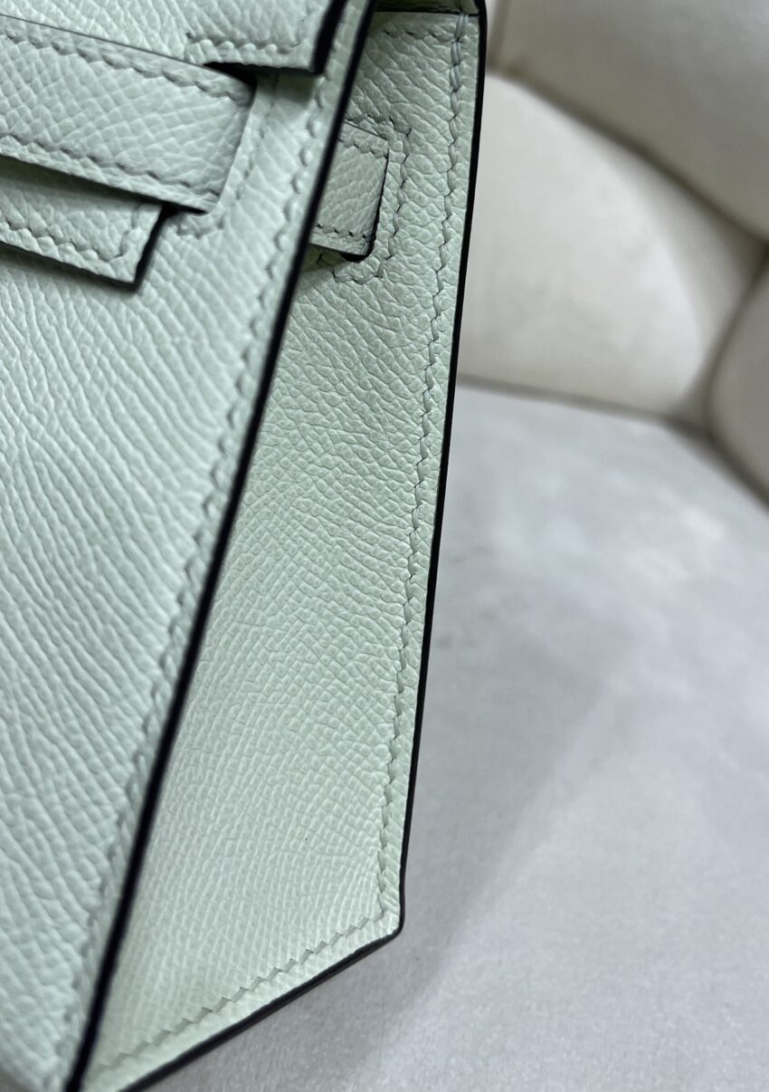 Hermès mini Kelly 20 Vert Fizz - Epsom - PHW - Afbeelding 2