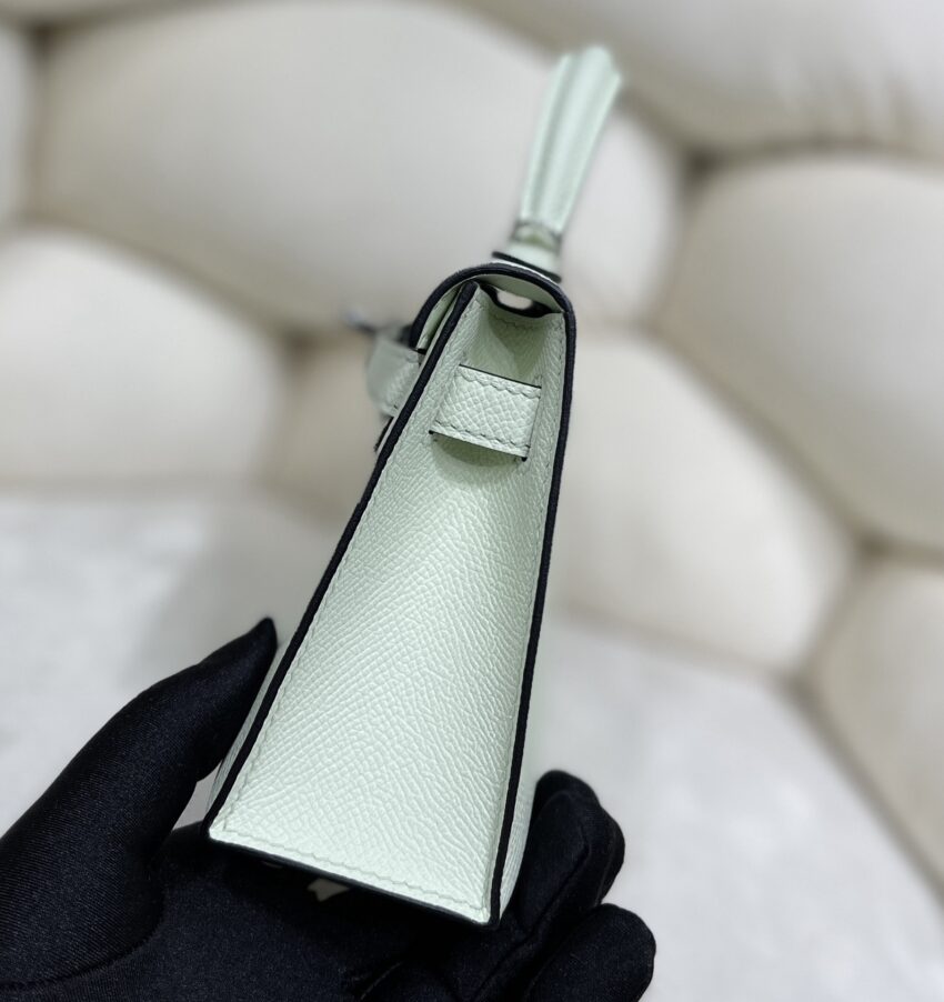 Hermès mini Kelly 20 Vert Fizz - Epsom - PHW - Afbeelding 4