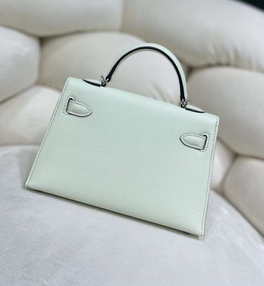 Hermès mini Kelly 20 Vert Fizz - Epsom - PHW - Afbeelding 5