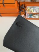 Hermès Kelly Dépêches 25 Leather - Noir - GHW