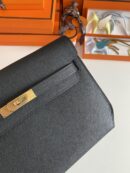 Hermès Kelly Dépêches 25 Leather - Noir - GHW