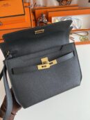Hermès Kelly Dépêches 25 Leather - Noir - GHW
