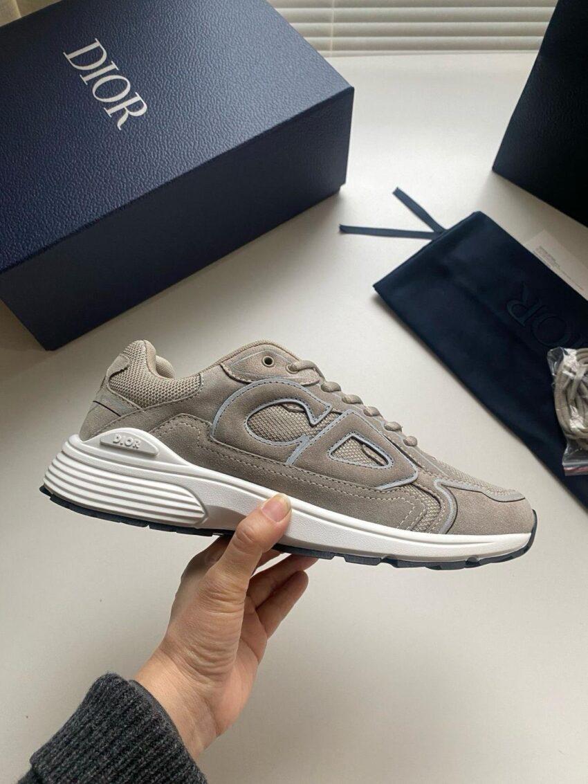 Dior B30 Countdown-Sneaker  - grijze suède
