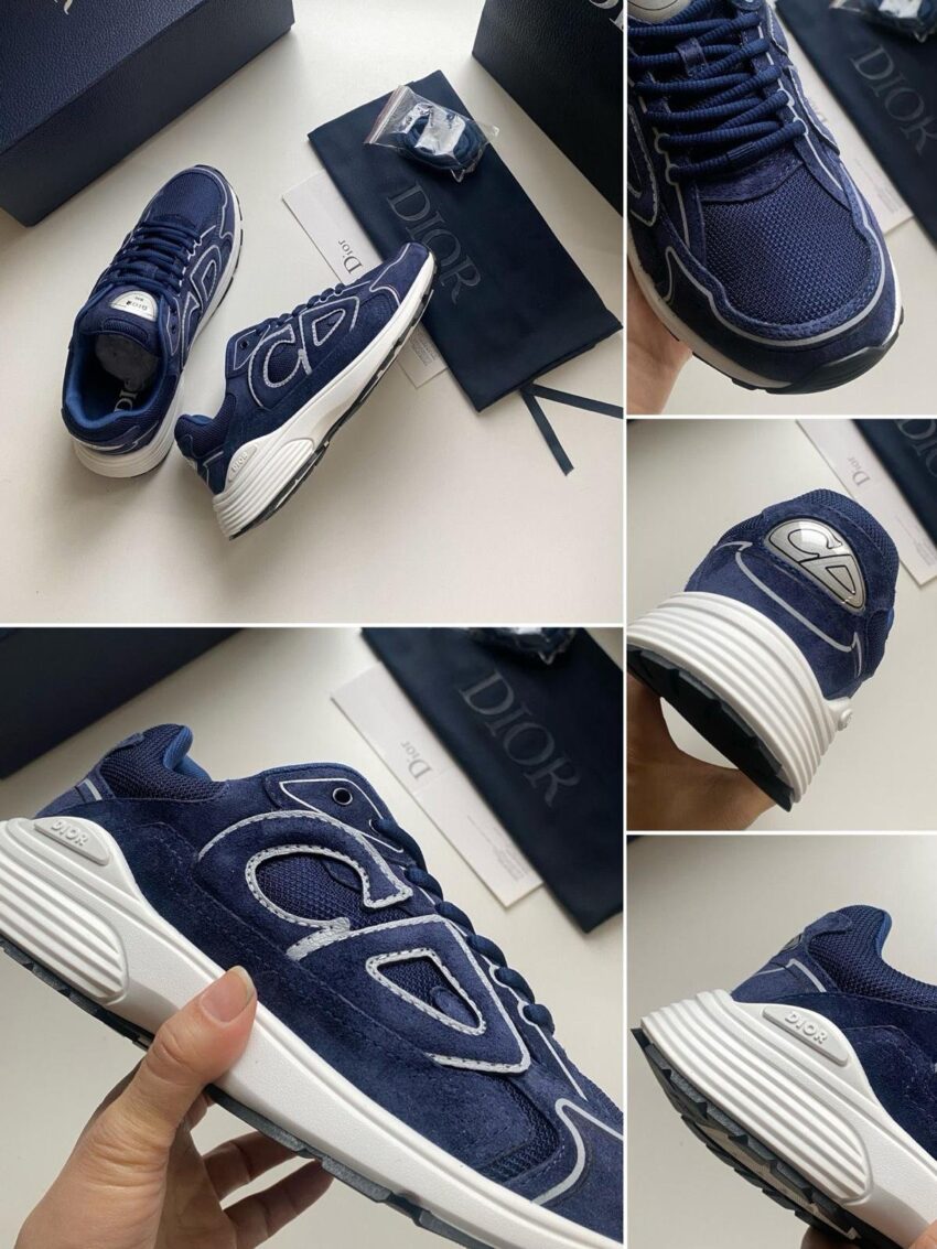 Dior B30 Countdown-Sneaker  - marineblauw suède - Afbeelding 2