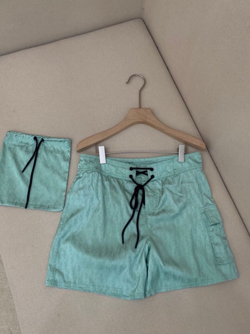 DIOR Zwemshort met Dior Oblique-motief zeegroen