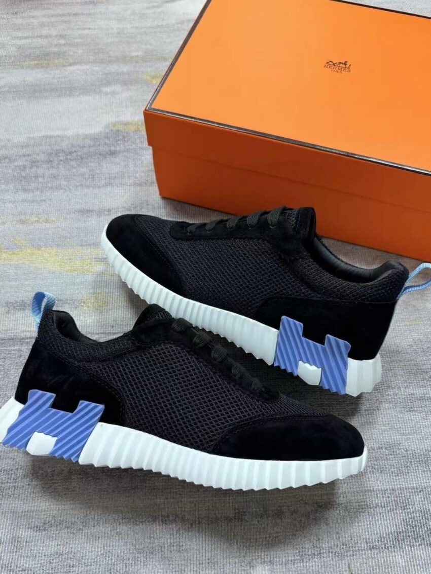 Hermes bounce sneakers - Black Bleu