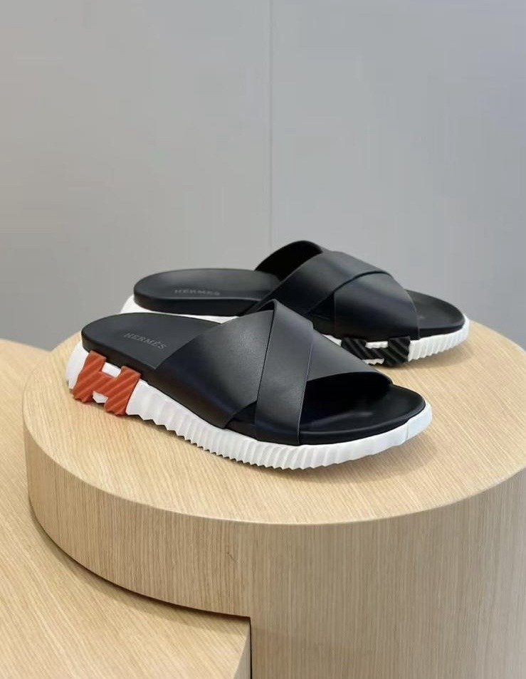 Hermes sandal black
