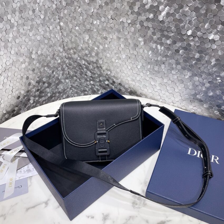 Dior Saddle- schoudertas - Black on Black