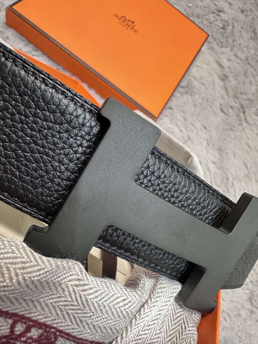Hèrmes Riem - Black on Black - Tweezijdig - Afbeelding 2