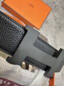 Hèrmes Riem - Black on Black - Tweezijdig