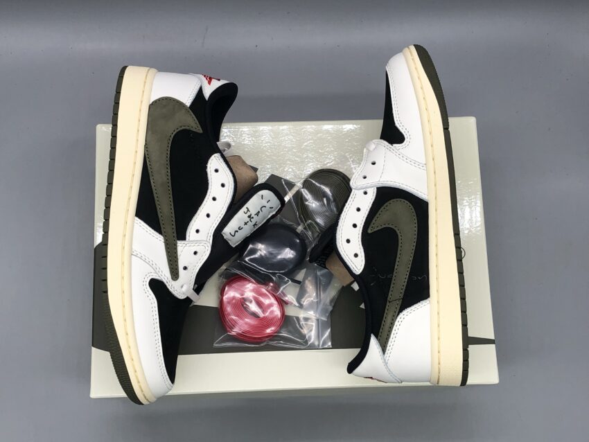 Nike Travis Scott Olive x Jordan 1 Low OG - Olive - Afbeelding 3