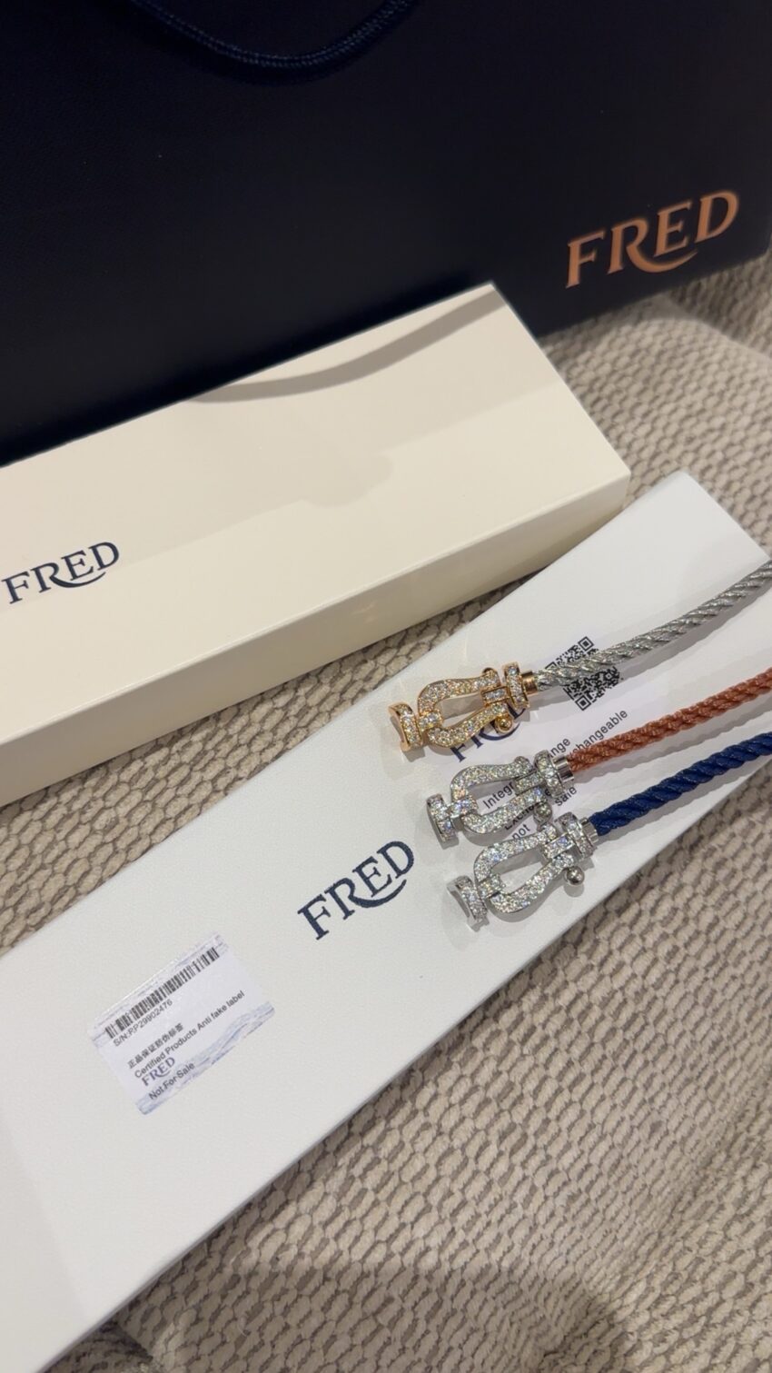 Fred bracelet - Diamonds - Silver-Blue - Afbeelding 9