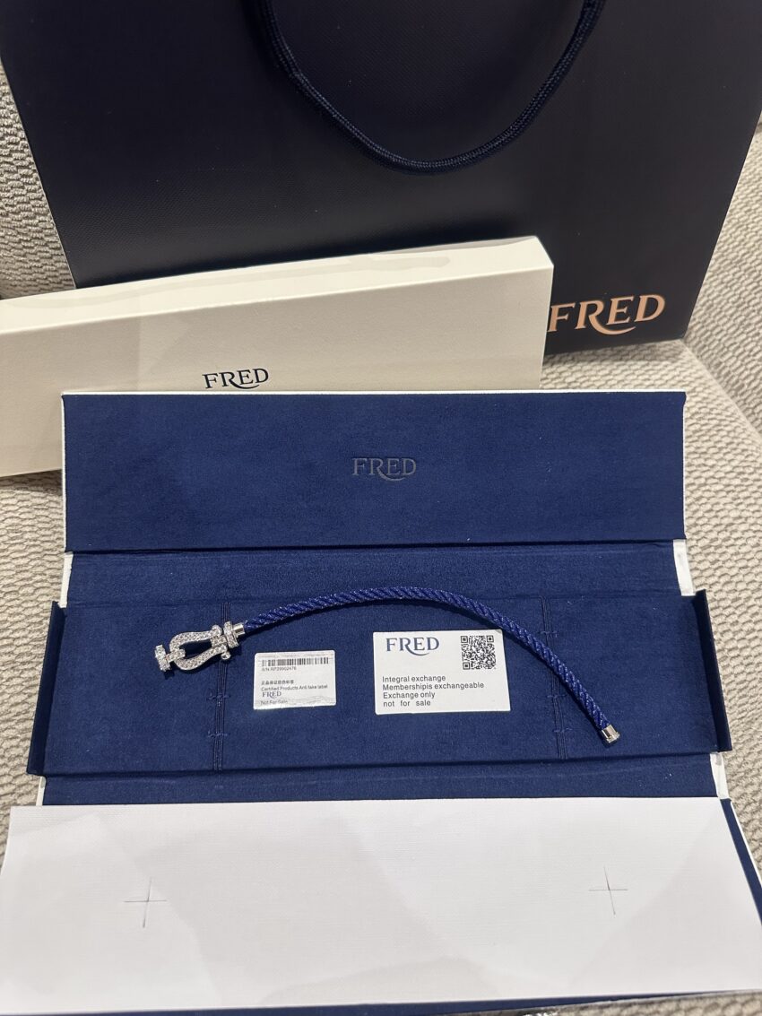 Fred bracelet - Diamonds - Silver-Blue