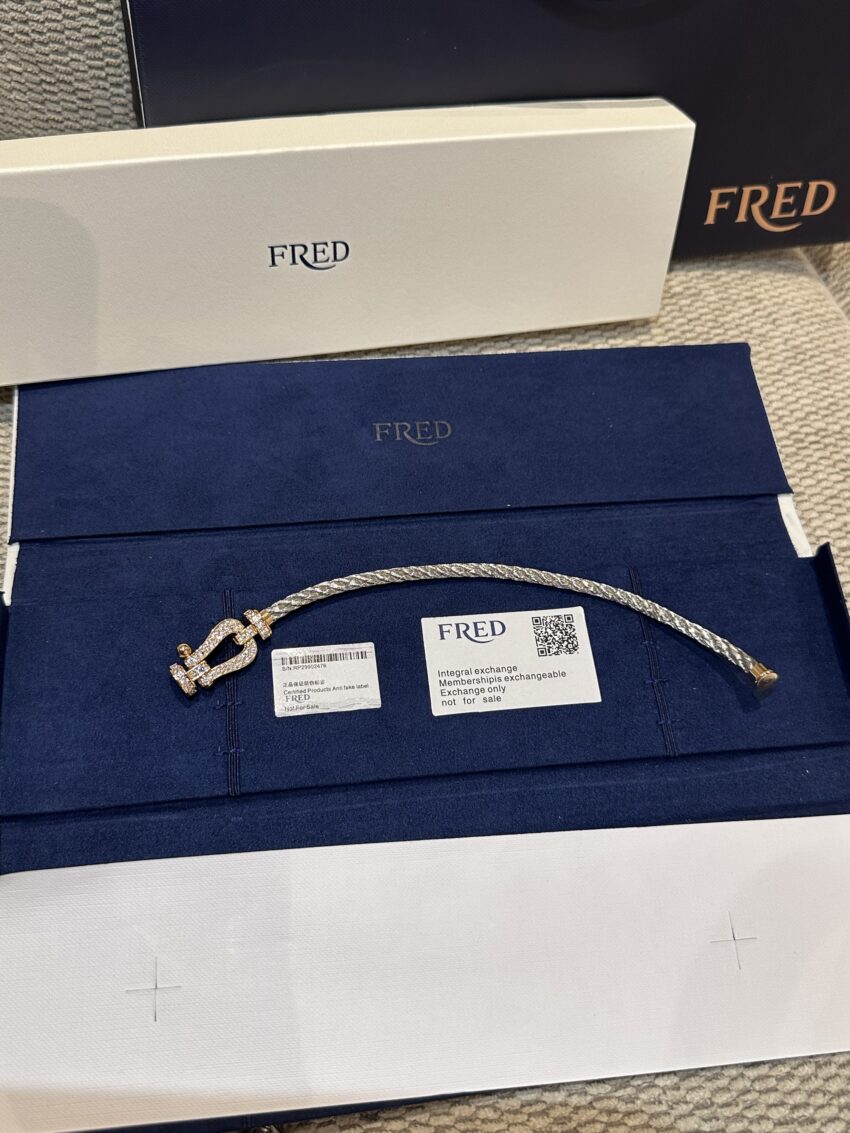 Fred bracelet - Diamonds - Silver-Gold