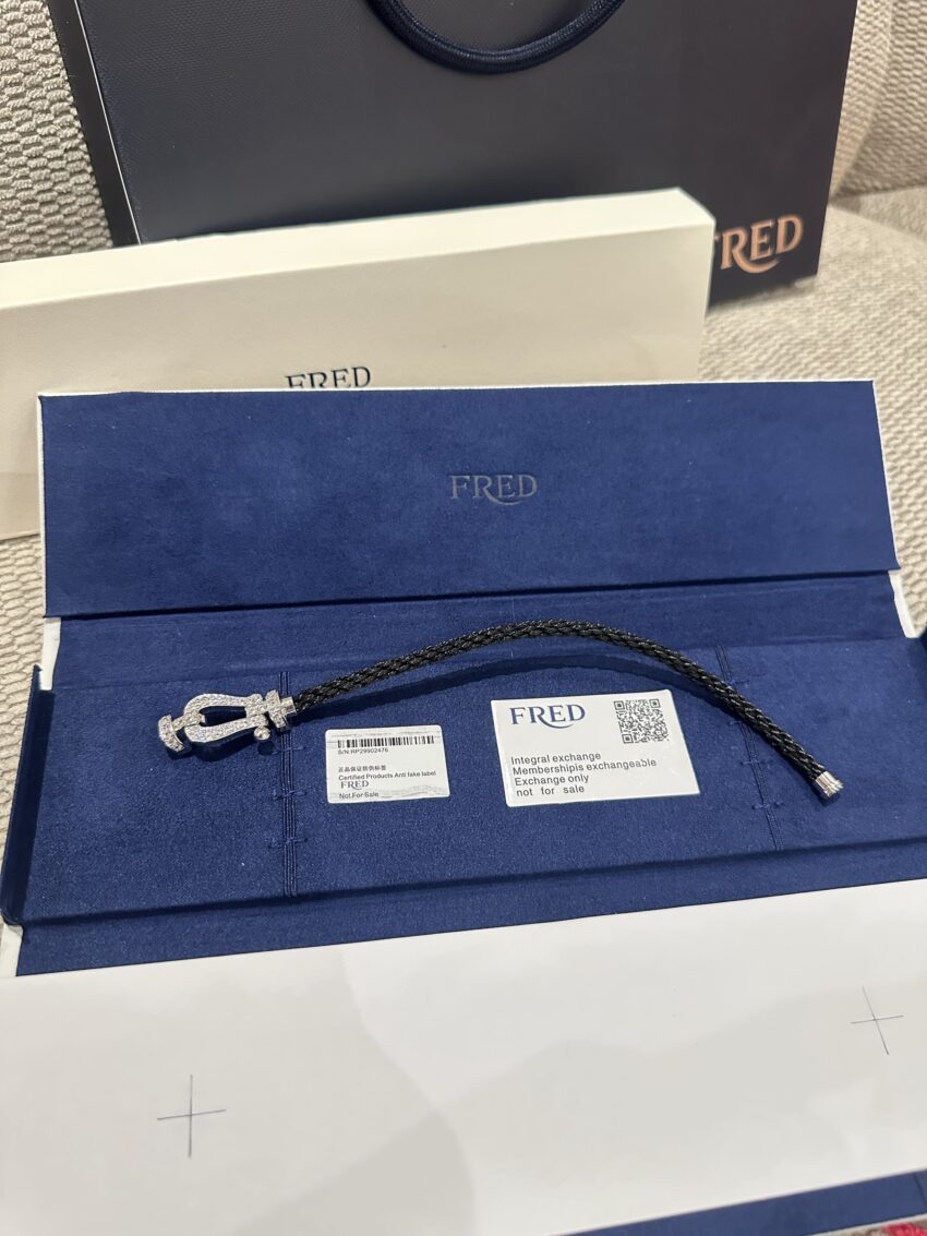 Fred bracelet - Diamonds - Silver-Black