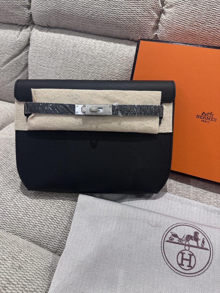 Hèrmes Kelly Dépêches - Black - SHW