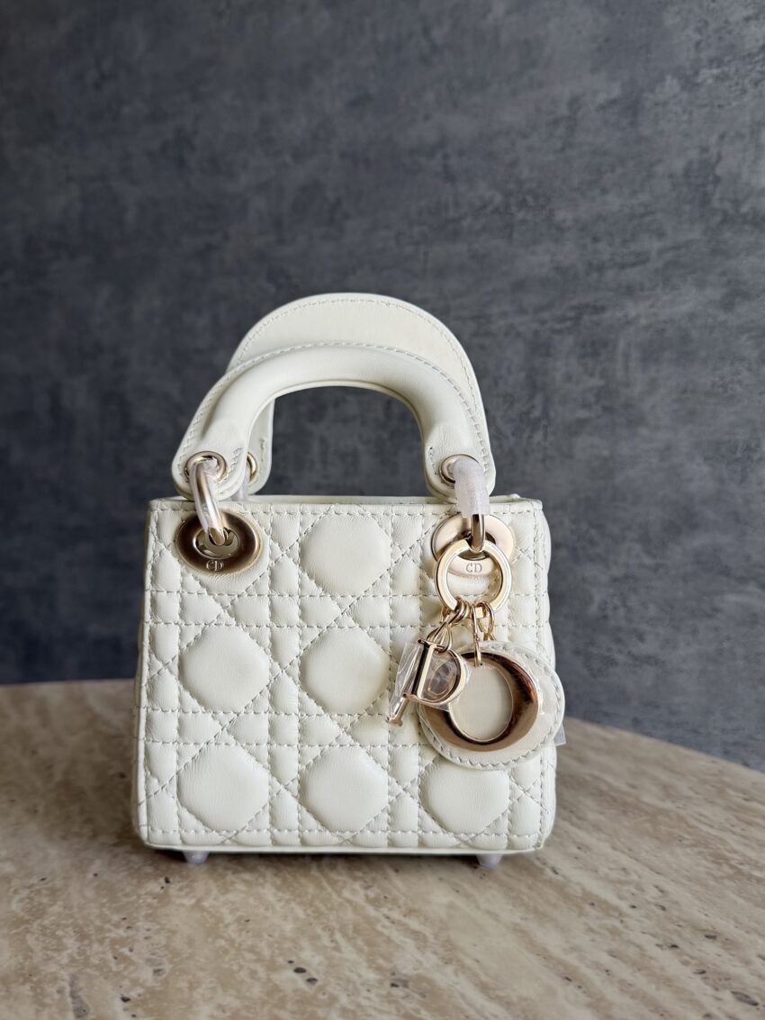 Dior Micro Lady Bag - White
