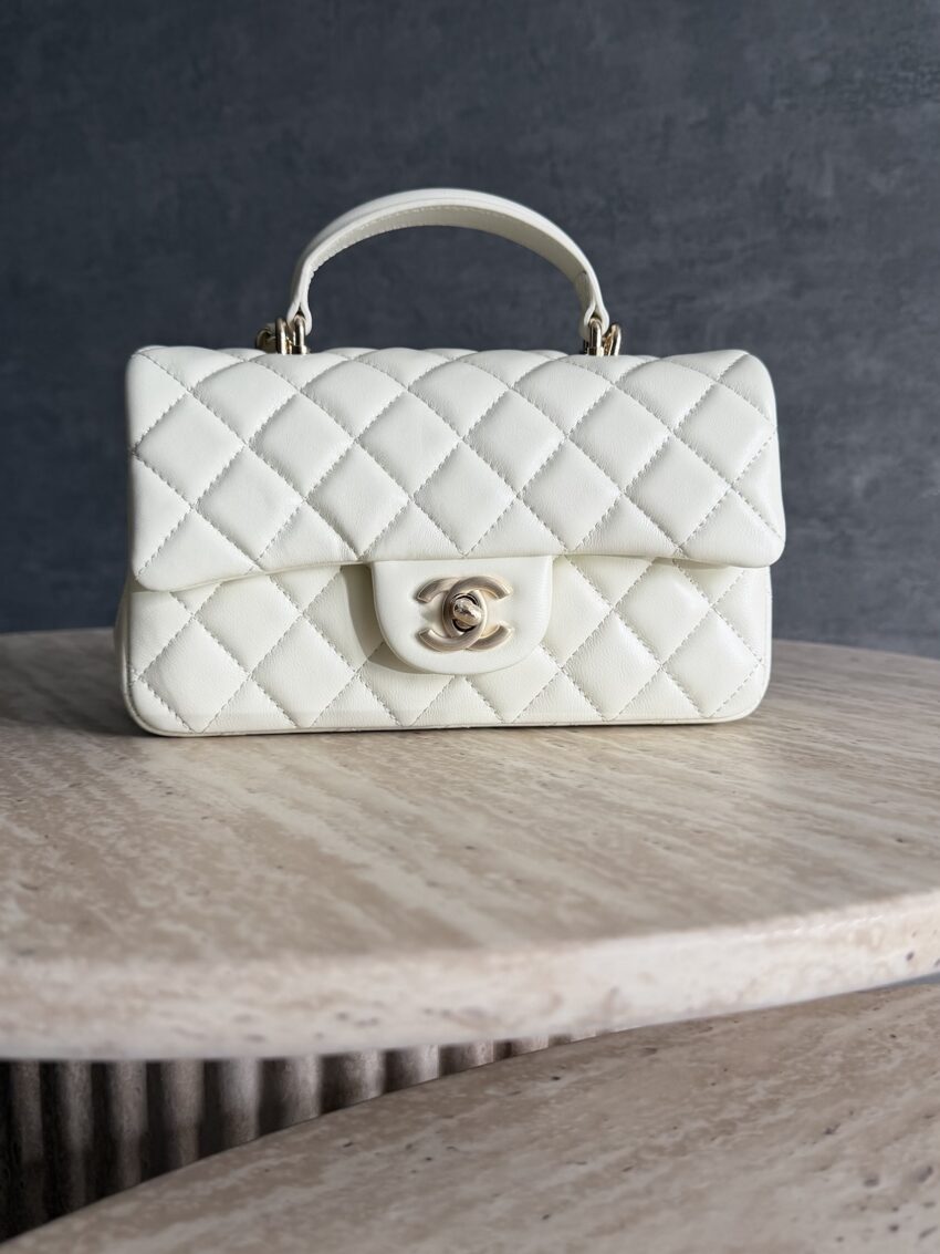 Chanel Medium Flap Bag- White