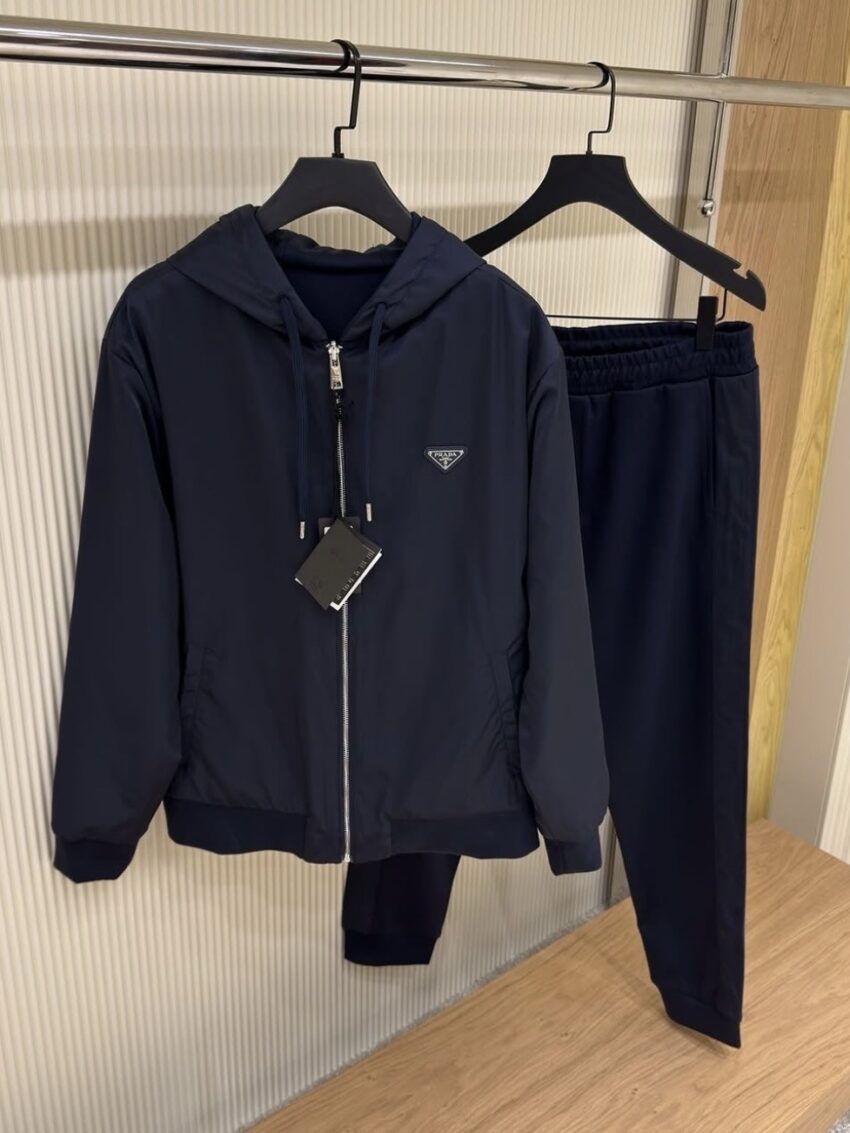 Prada Re-Nylon Reversible Tracksuit - Navy Blue
