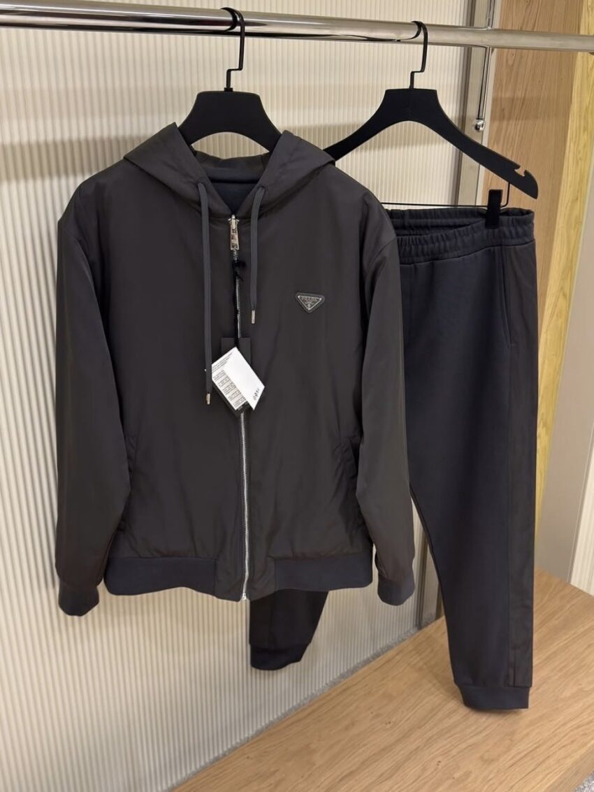 Prada Re-Nylon Reversible Tracksuit - Black
