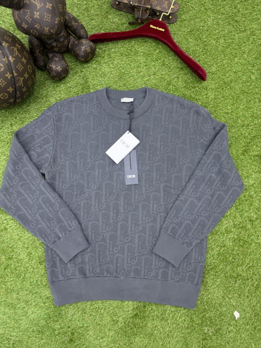 Dior Oblique-motief Sweater - Grey