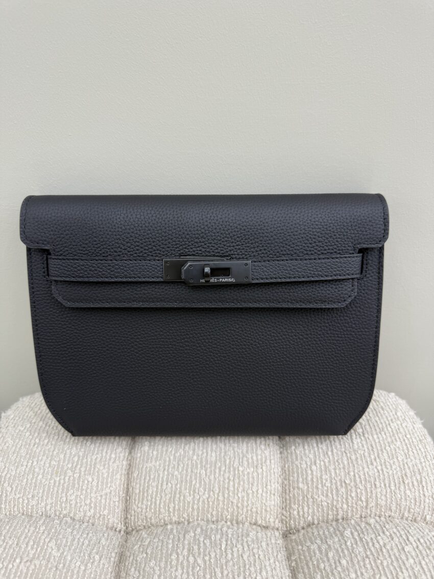 Hermès Kelly dépêches leather bag - Black