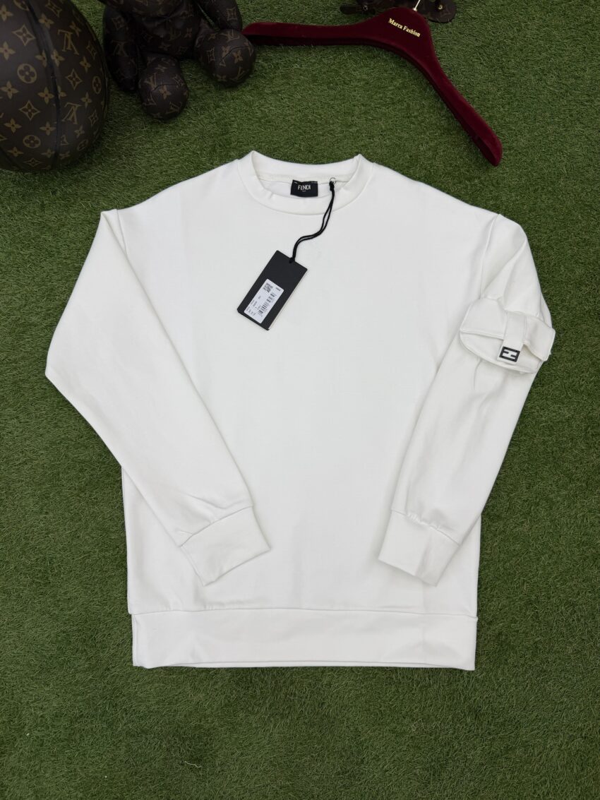 Fendi Sweater Arm Pocket - White