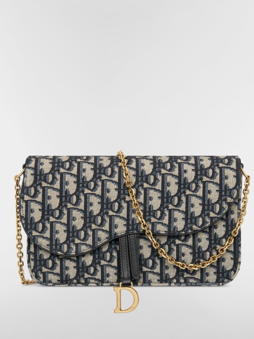 Dior- Middelgrote Saddle-pouch met ketting